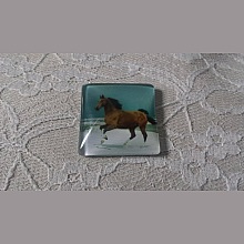 cabochon carr&eacute; en verre 30mm 019 