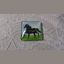 cabochon carr&eacute; en verre 30mm 018 