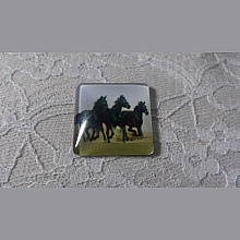 cabochon carr&eacute; en verre 30mm 017 