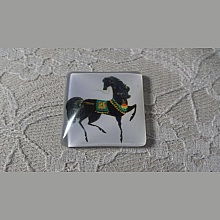 cabochon carr&eacute; en verre 30mm 016 