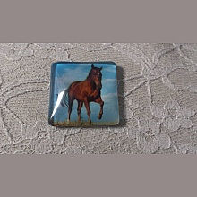 cabochon carr&eacute; en verre 30mm 015 