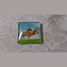 cabochon carr&eacute; en verre 30mm 014 