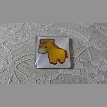 cabochon carr&eacute; en verre 30mm 012 