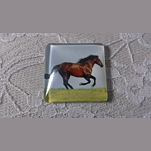 cabochon carr&eacute; en verre 30mm 009 