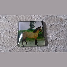 cabochon carr&eacute; en verre 30mm 007 