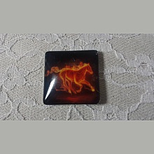 cabochon carr&eacute; en verre 30mm 006 