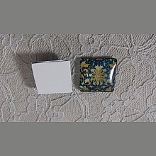cabochon carr&eacute; en verre 25mm 045 
