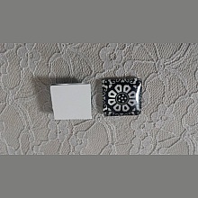 cabochon carr&eacute; en verre 25mm 044 