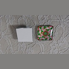 cabochon carr&eacute; en verre 25mm 040 