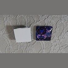 cabochon carr&eacute; en verre 25mm 034 