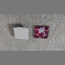 cabochon carr&eacute; en verre 25mm 029 