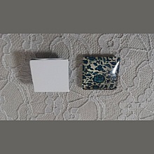 cabochon carr&eacute; en verre 25mm 023 