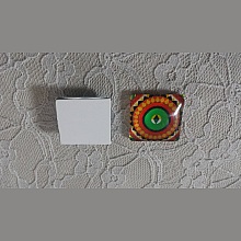 cabochon carr&eacute; en verre 25mm 022 