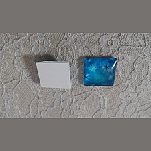 cabochon carr&eacute; en verre 25mm 019 
