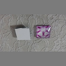 cabochon carr&eacute; en verre 25mm 015 