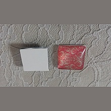 cabochon carr&eacute; en verre 25mm 007 