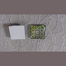 cabochon carr&eacute; en verre 25mm 004 