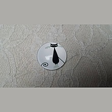 cabochon rond en verre 20mm chat 004 