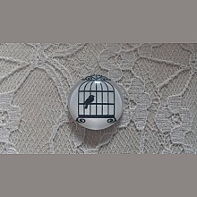 cabochon rond en verre 20mm oiseaux 015 