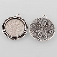2 supports cabochons de 20mm argent, pendentifs cabochons 34AS 