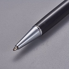 Stylo &agrave; d&eacute;corer de perles tube vide &agrave; customiser argent noir x 1 pi&egrave;ce