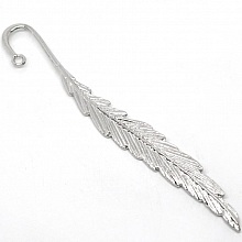Marque page N&deg;01 plume Argent Clair