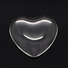 10 Cabochons C&oelig;urs 14 x 15 mm en verre loupe transparent N&deg;22