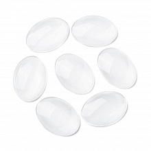 10 Cabochons Ovales 25 x 35 mm en verre loupe transparent N&deg;20