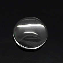 5 Cabochons Ronds 12 mm en verre loupe transparent N&deg;03