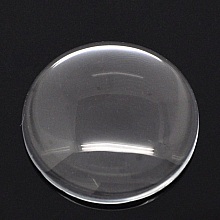 10 Cabochons Ronds 30 mm en verre Loupe transparent N&deg;13