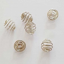 Perle Spiral Ressort Cage 8 mm Argent N&deg;01