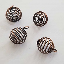 Perle Spiral Ressort Cage 20 mm Cuivre N&deg;07