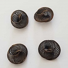 Perle spiral fleur 21 mm Bronze N&deg;02