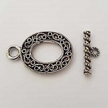 Fermoir Toggle Motif Rond N&deg;25 Argent