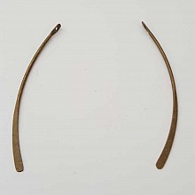 Barre Tige Courb&eacute; En M&eacute;tal Argent&eacute; 1 anneau N&deg;01 Bronze