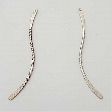 Barre Tige Courb&eacute; En M&eacute;tal Argent&eacute; 1 anneau N&deg;02 Argent