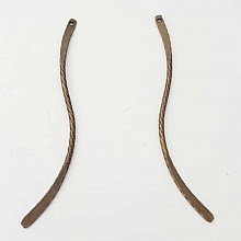 Barre Tige Courb&eacute; En M&eacute;tal Argent&eacute; 1 anneau N&deg;02 Bronze