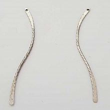 Barre Tige Courb&eacute; En M&eacute;tal Argent&eacute; 1 anneau N&deg;03 Argent