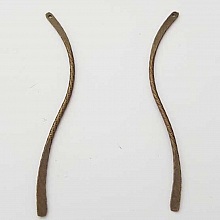 Barre Tige Courb&eacute; En M&eacute;tal Argent&eacute; 1 anneau N&deg;03 Bronze