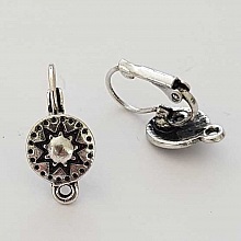 Support Boucle d'oreille Dormeuse N&deg;105 x 1 Paire Argent