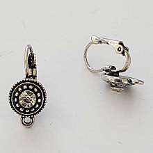 Support Boucle d'oreille Dormeuse N&deg;109 x 1 Paire Argent