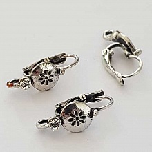 Support Boucle d'oreille Dormeuse N&deg;112 x 1 Paire Argent
