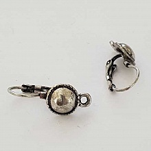Support Boucle d'oreille Dormeuse N&deg;115 x 1 Paire Argent