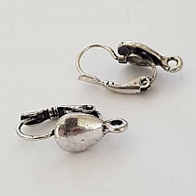 Support Boucle d'oreille Dormeuse N&deg;117 x 1 Paire Argent