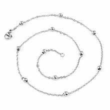 Collier N&deg;17 en acier inoxydable maille For&ccedil;at 45.5 cm