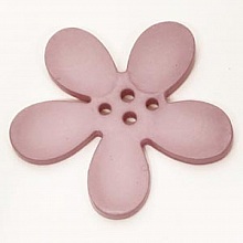 Fleur Orchid&eacute;e r&eacute;sine 4 trous 40 x 3 mm Parme Clair