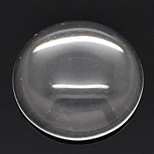 10 Cabochons Ronds 10 mm en verre loupe transparent N&deg;02