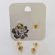 Boucles D'oreilles Tige Perceuse 14 x 4 mm Dor&eacute; 01 x 2