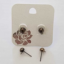 Boucles D'oreilles Tige Perceuse 16 x 6 mm Noir M&eacute;tal 01 x 2