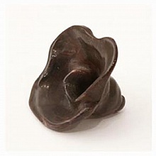 Fleur r&eacute;sine 1 trou 17 x 29 mm Brun 02